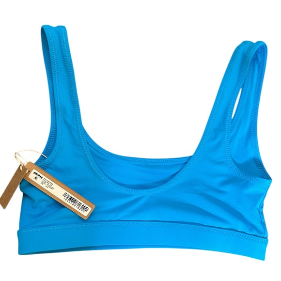 SKIMS Recycled Swim Tank Bikini Top in Turquoise - Picture 5 of 7